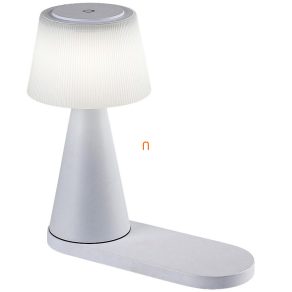   Lampă LED de masă reglabilă cu funcție de încărcare a telefonului, 26 cm - Zavier Rábalux 74214, comutator tactil, încărcare wireless Qi, încărcare USB C, funcționează cu baterii, 3000-4000-5000 K, 220 lm, 5 W, 5 V