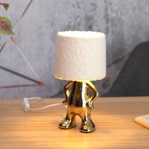   Lampă de masă de designer cu bază în formă de pitic, 30 cm, auriu - Smurfy Rábalux 74215