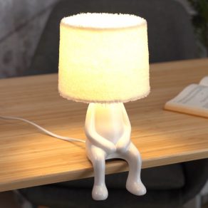   Lampă de masă de designer cu bază în formă de pitic, 30 cm, culoare crem - Smurfy Rábalux 74218