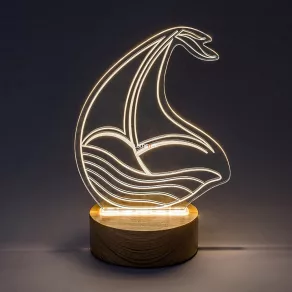   Lampă de masă pentru copii, balenă albă - Akali Rábalux 76001, USB, 3000 K, 50 lm, 2 W