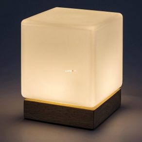   Lampă decorativă de masă, cub LED alb, 13 cm - Pirit Rábalux 76003, USB, luminozitate reglabilă, 3000 K, 40 lm, 1,2 W