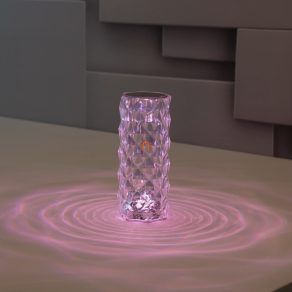   Lampă decorativă LED cu efect cristal și culori schimbabile - Siggy-RGB Rábalux 76015, comutator tactil, cablu USB reîncărcabil, 45 lm, 1,5 W