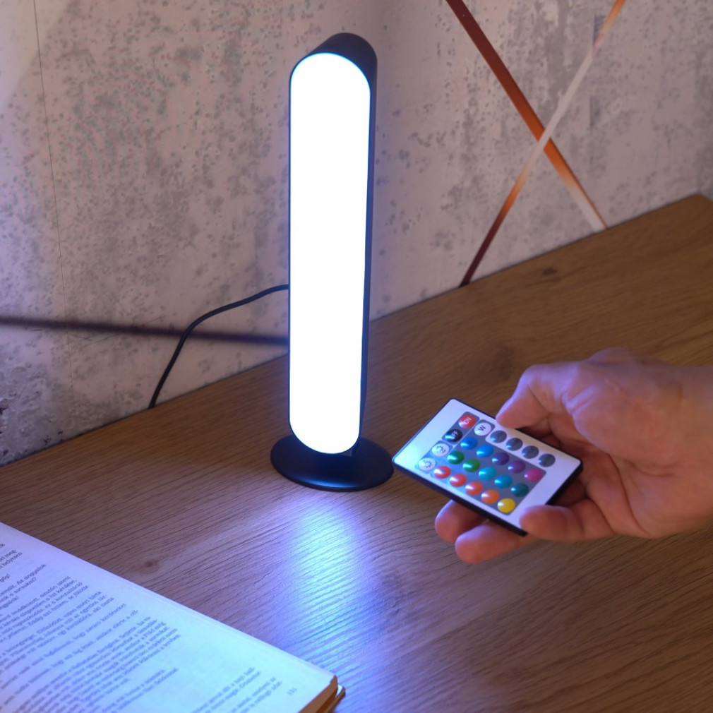 Lampa LED de masă cu culori variabile, cu telecomandă, reîncărcabilă - Parker-RGB Rábalux 76016, cu baterie, USB, 3 W