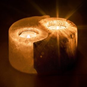   Lampă cu cristale de sare Jin-yang, alb-negru - Soluna Rábalux 76034