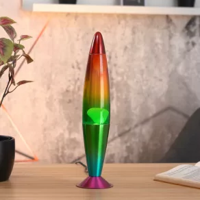   Lampă lava multicoloră, 40 cm, gradient de culoare - Lollipop Rábalux 76111