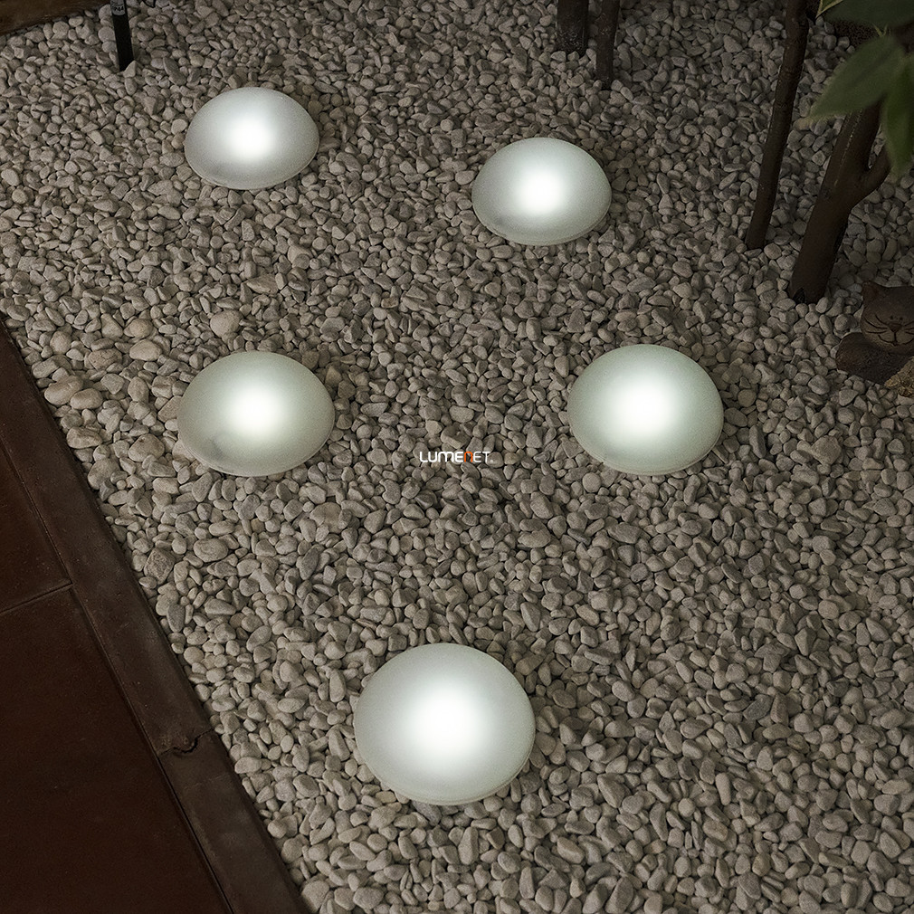 Lampă LED cu panou solar care se poate înfige în pământ, rotundă, 5 buc./set - Treppio Rábalux 77008