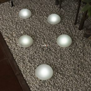   Lampă LED alimentată cu energie solară, care poate fi înfiptă în pământ, rotundă, 5 bucăți/set - Treppio Rábalux 77008