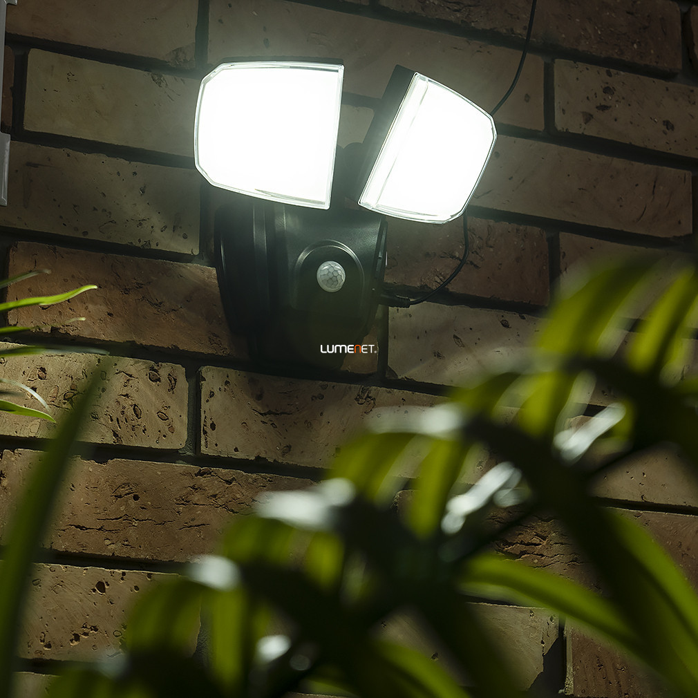 Lampă LED dublă de exterior cu senzor de mișcare și panouri solare - Zlarin Rábalux 77012
