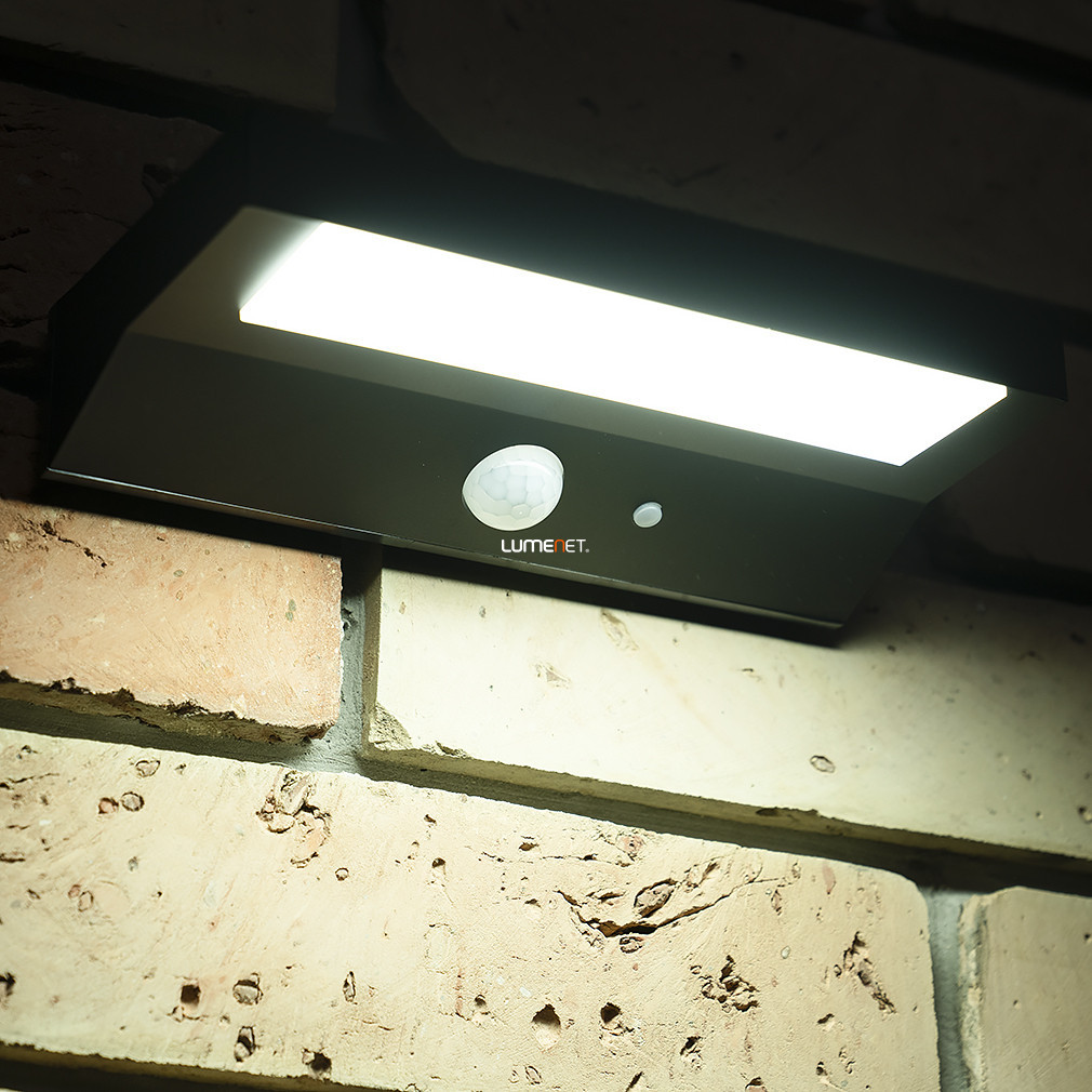 Lampa LED de exterior cu panou solar, cu senzor de mișcare - Korana Rábalux 77023