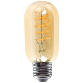 Amber E27 filament LED 4 W, alb cald