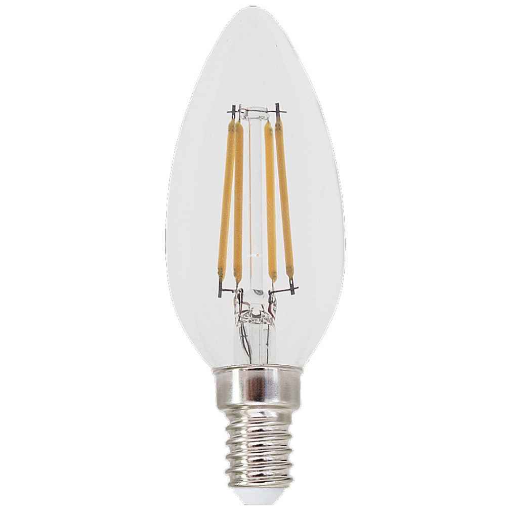 E14 filament LED 4 W, alb cald