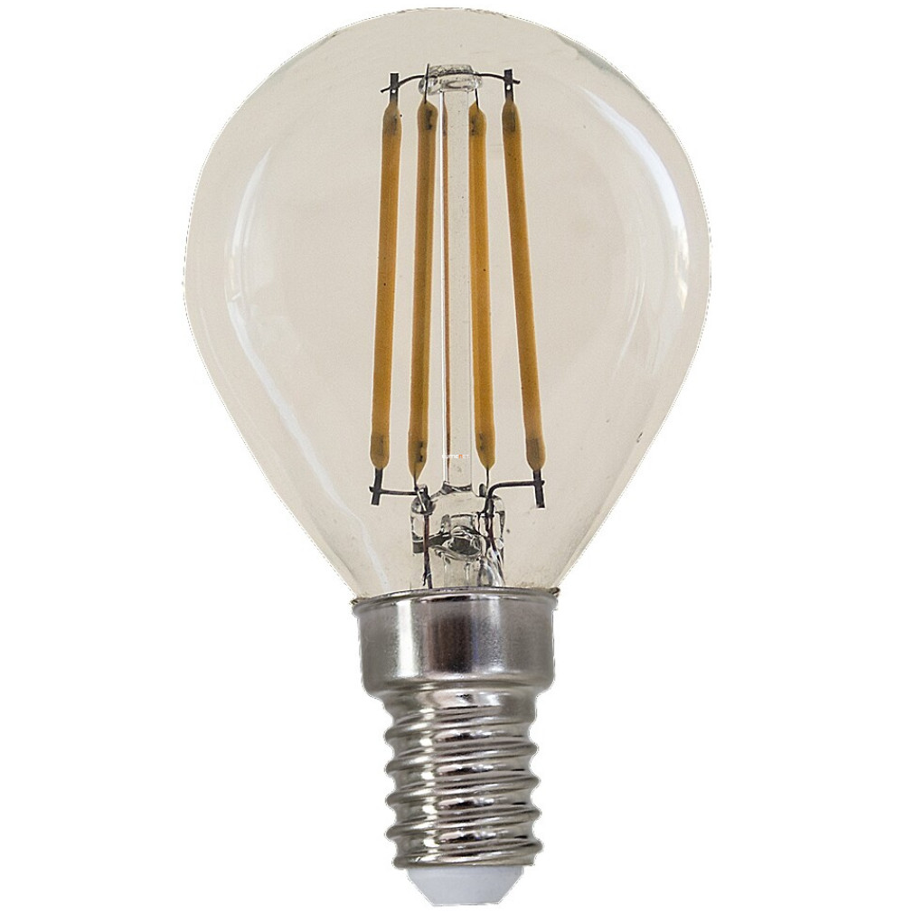 E14 filament LED 4 W, alb cald