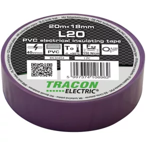 Bandă izolatoare Tracon 20x19 violet L20