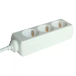   Distribuitor de rețea Tracon cu 3 prize și cablu de 1,5 m (H05VV-F 3x1 mm²) H3