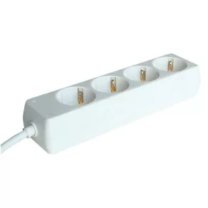   Distribuitor de rețea Tracon cu 4 prize și cablu de 1,5 m (H05VV-F 3x1 mm²) H4