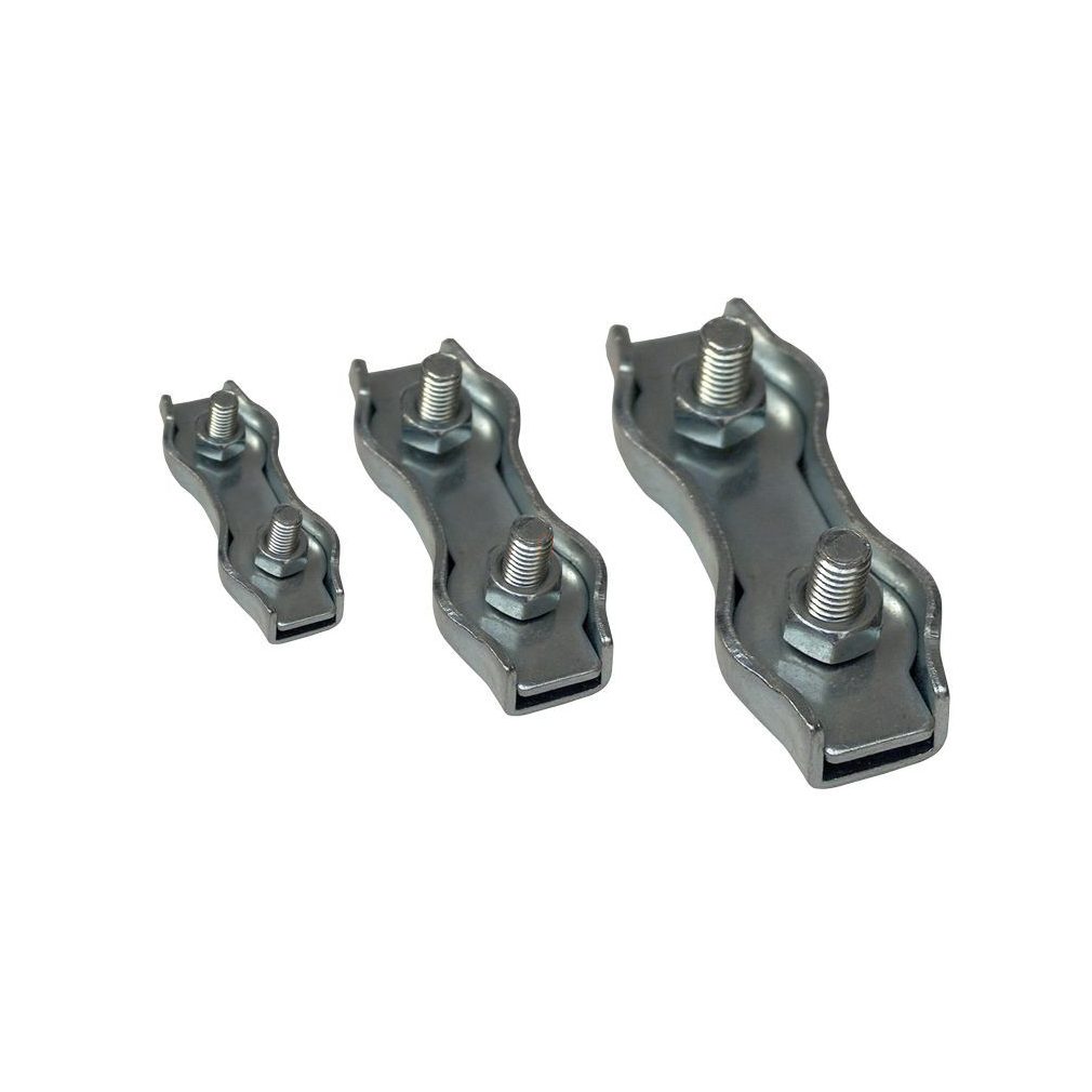 Sodronyszorító bilincs, dupla, acél d=8-9mm, M6 BSZ2-8 TRACON