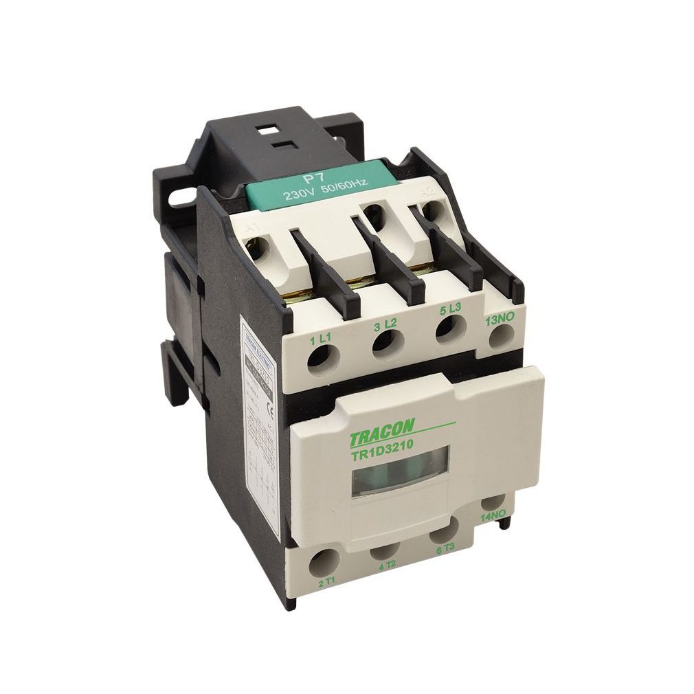 Contactor Tracon 18A 7,5KW 3Z principal+1Z auxiliar TR1D1810