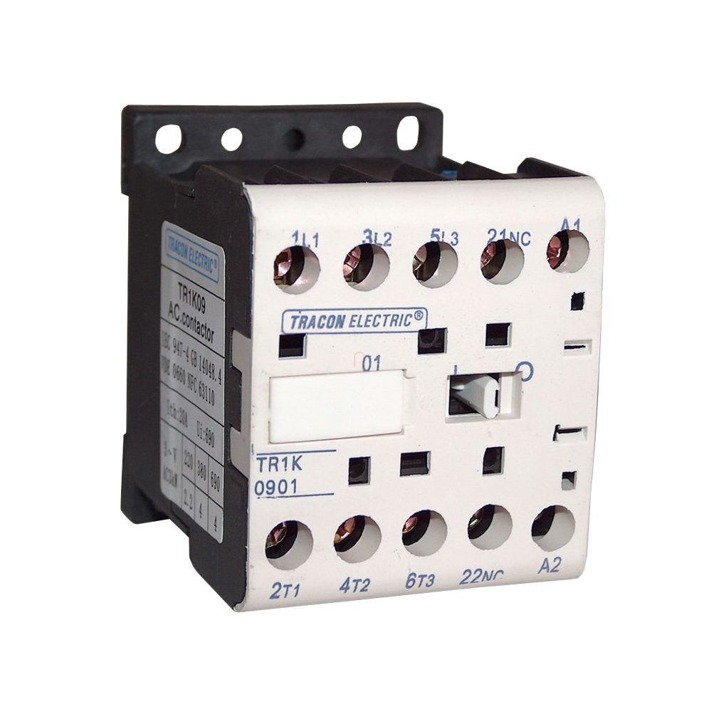 Contact auxiliar 660 V, 9 A, 4 kW, 230 V c.a., 3NO+1NO TR1K0910 Tracon
