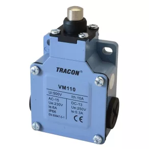   Comutator de poziție, carcasă metalică conică 2xCO, 3 A/250 V c.a., IP65 VM110 Tracon