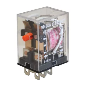   Relé de putere miniatural Tracon 230 V c.a. / 2×CO (10 A, 230 V c.a. / 28 V c.c.) RL08-240AC