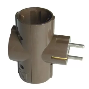   Conector adaptor Tracon cu mai multe locuri, 90°, maro TDUGO-9 TDF-2-16