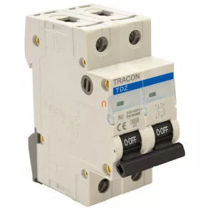 Disjunctor mic Tracon 2P C 32 A 6 kA (TDZ-2C-32)
