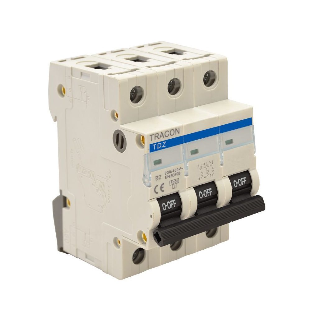 Tracon disjunctor 3P C 6A 6kA (TDZ-3C-6)