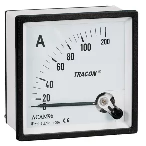 Ampermetru CA 96×96 mm, 50 A ACAM96-50 Tracon