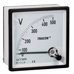   Voltmetru analogic de curent alternativ 96×96 mm, 30 V ACVM96-30 Tracon