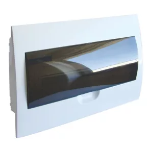   Tracon distribuitor mic, încastrat, cu un singur rând, cu 18 module, cu ușă transparentă, IP40, cu șină PE/N, EDS-18/1