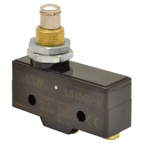  Tracon LS15GQ-B Comutator de poziție, cu buton conic lung, 1 poziție, 15 A/250 V