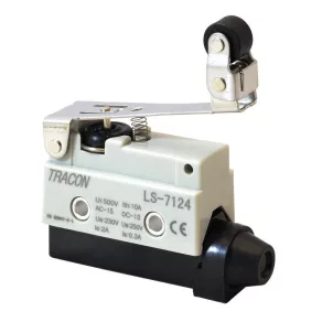   Comutator de poziție, rolă cu articulație cu arc 1×CO, 10 A, 65 mm, IP40 LS 7124 Tracon
