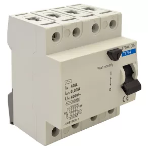 Relé Tracon Fi 63/4-0,03 6KA AC TFV4-63030