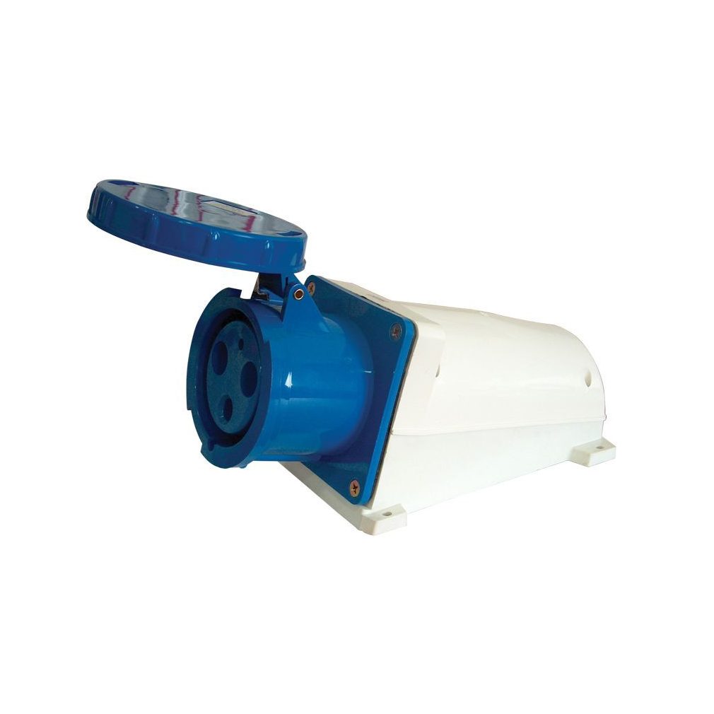 Conector industrial Tracon DAFR-632 3P 63A 250V IP44 cu fixare TICS-133