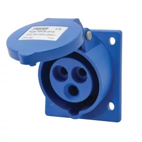  Conector industrial Tracon DAFB-162 3P 16A 250V IP44, priză încastrabilă TICS-313