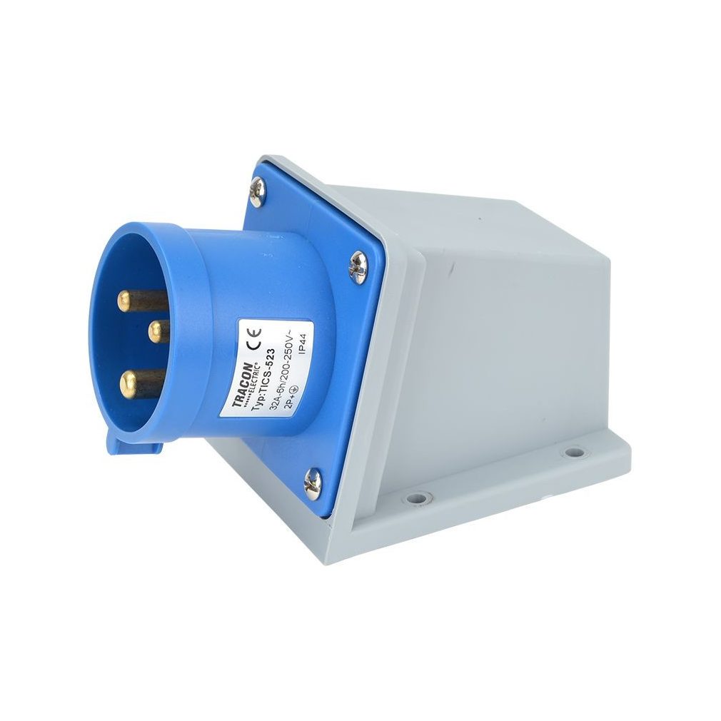 Conector industrial Tracon DFR-322 3P 32A 250V IP44 cu șuruburi de fixare TICS-523