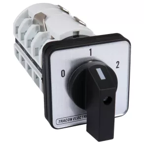   Comutator de motor Dahlander 400 V, 50 Hz, 20 A, 5,5 kW, 48×48 mm TKM-20/D Tracon