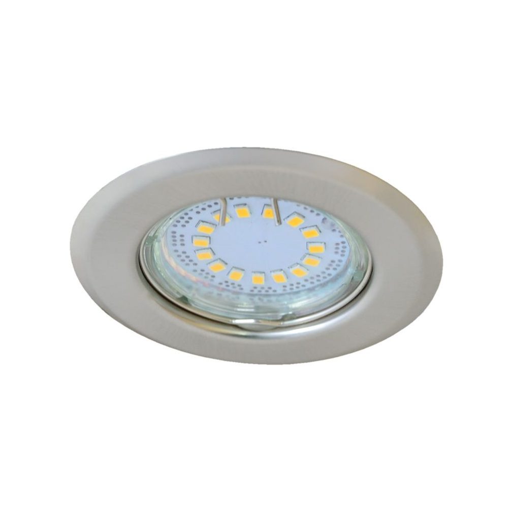 Tracon corp de iluminat încastrat pentru surse de lumină spot, crom mat max.50W, MR16, D=82mm TLC-2MC