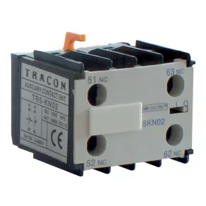   Contact auxiliar frontal Tracon pentru TR1K, 1×NC + 1×NO, 2 A, 230 V c.a., TR5KN11