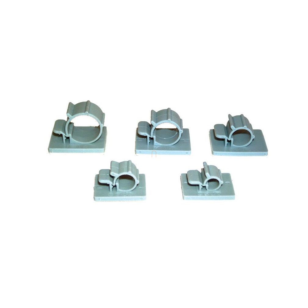 Kábel- és csőrögzítő, nyitható, öntapadós, világosszürke d=7-8mm, PA6.6 TKCR-0708 Tracon