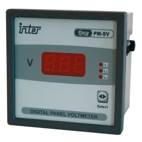   Voltmetru digital trifazic de curent alternativ, montare directă 96×96 mm, 500 V CA ACVMD-K-96-500 Tracon