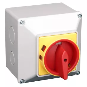   Întrerupător secțional cu blocare de siguranță, în carcasă, 63 A, 4 poli, 18,5 kW, 64×64 mm, TSS-63/4T, Tracon