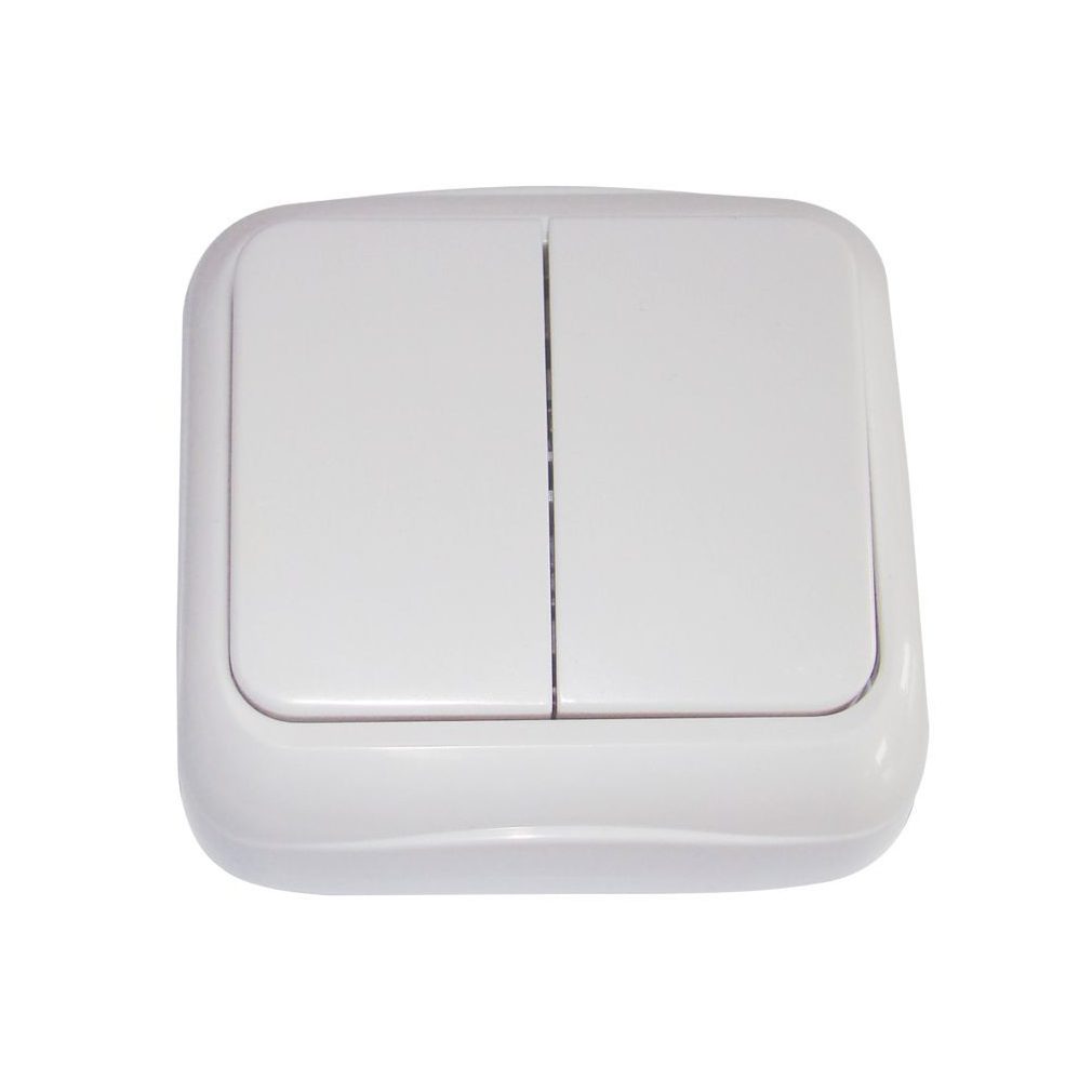 Tracon comutator cu 1 circuit pentru montare pe perete (comutator pentru tapet) 10AX/250V, IP20, 2 bucăți (105) TTK-06