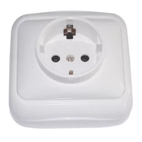   Priză de racordare externă Tracon cu contact de protecție lateral. 16 A/250 V TTK-11