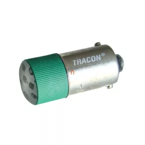   Lampă de semnalizare cu LED, verde, 24 V c.a./c.c., Ba9s NYGL-ACDC24G Tracon