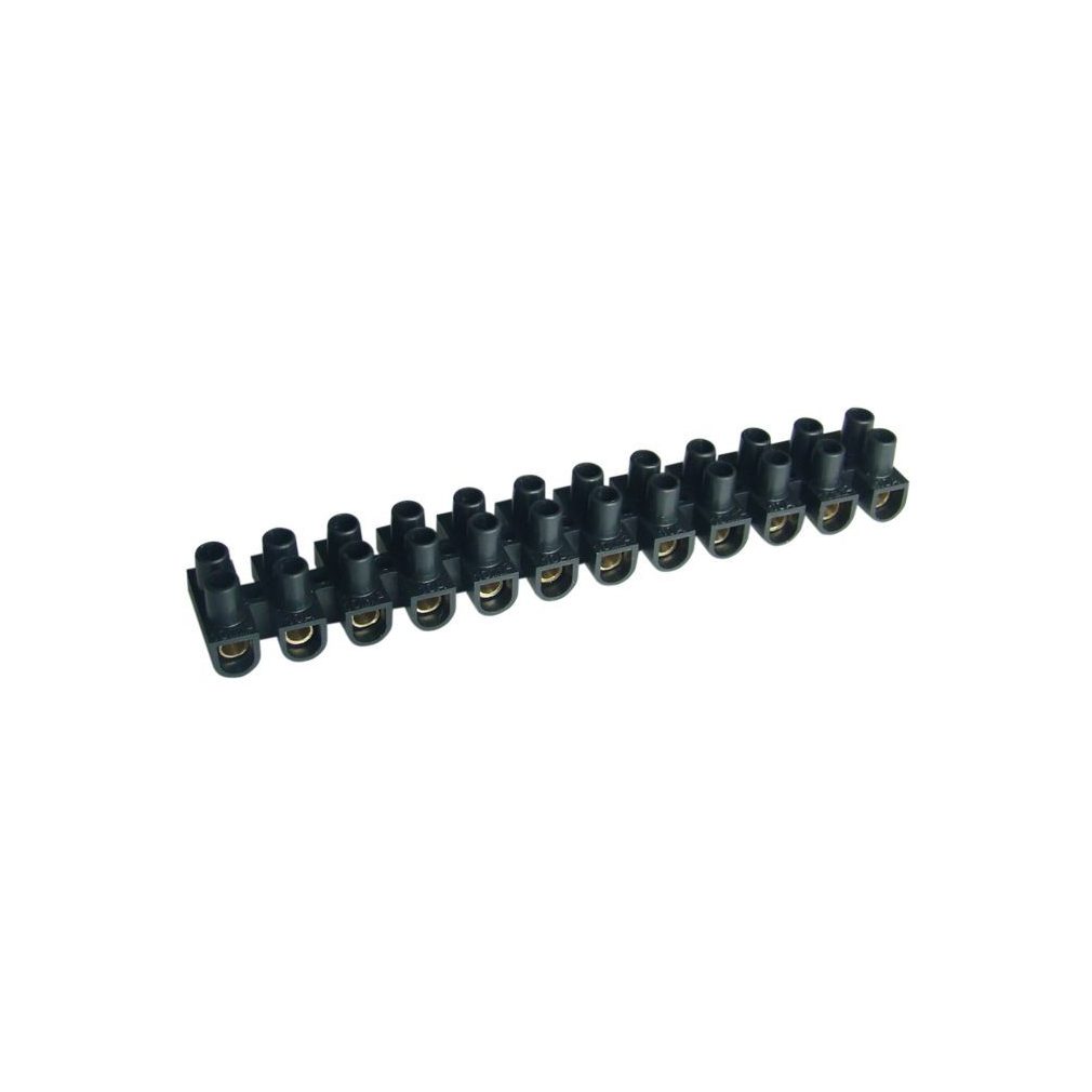 Tracon fleibilis clemă de serie cu placă de presare, profil H, 12 piese, negru 4 mm2 SF5A-H-L