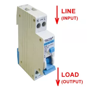   Întrerupător de protecție combinat, electronic, 2P, 1 modul, manetă tip B, 30 mA, 6 kA KVKVEB-10/30 Tracon