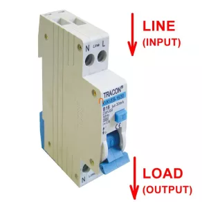   Întrerupător de protecție combinat, electronic, 2P, 1 modul, braț B, 30 mA, 6 kA KVKVEB-20/30 Tracon