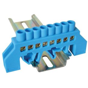   Bară de legare la pământ izolată Tracon (N/PE), albastră 230/400 V, 63 A, 6×9 mm, 8P, IP20 NPE-B6-8