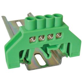   Bară de legare la pământ izolată Tracon (N/PE), verde 63A, 6×9mm, 4P, IP20 NPE-G6-4